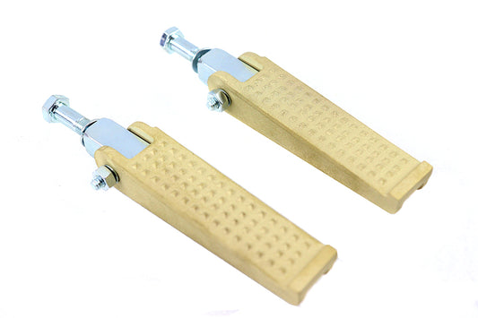 HARLEY Anderson Chopper Style Footpeg Set Brass Fits 0- All, models with 7/16-20 mount hole"