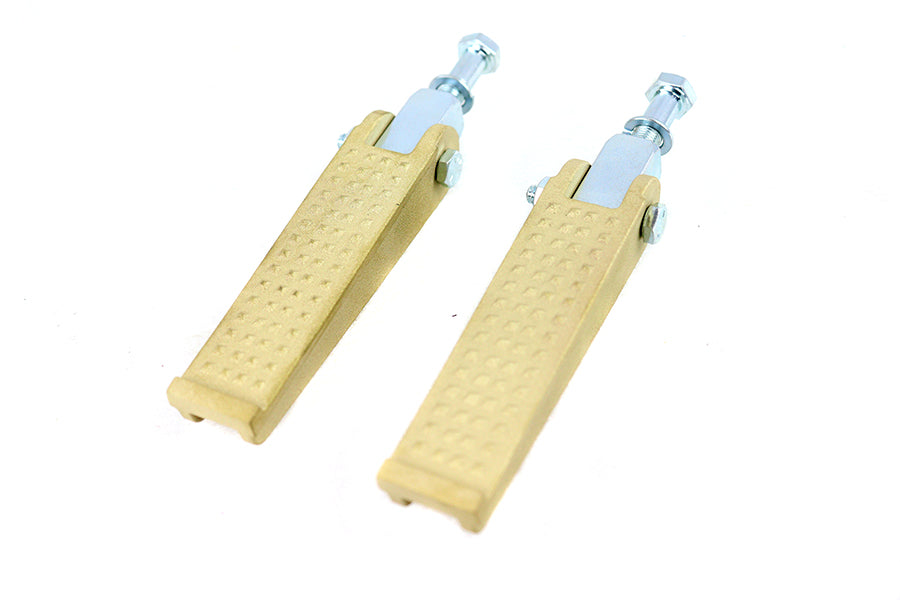 HARLEY Anderson Chopper Style Footpeg Set Brass fits 0- All, models with 7/16-20 mount hole"