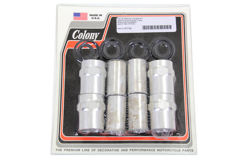 HARLEY Valve Spring Cover Set fits 1942-1973 G, 1942-1952 W,