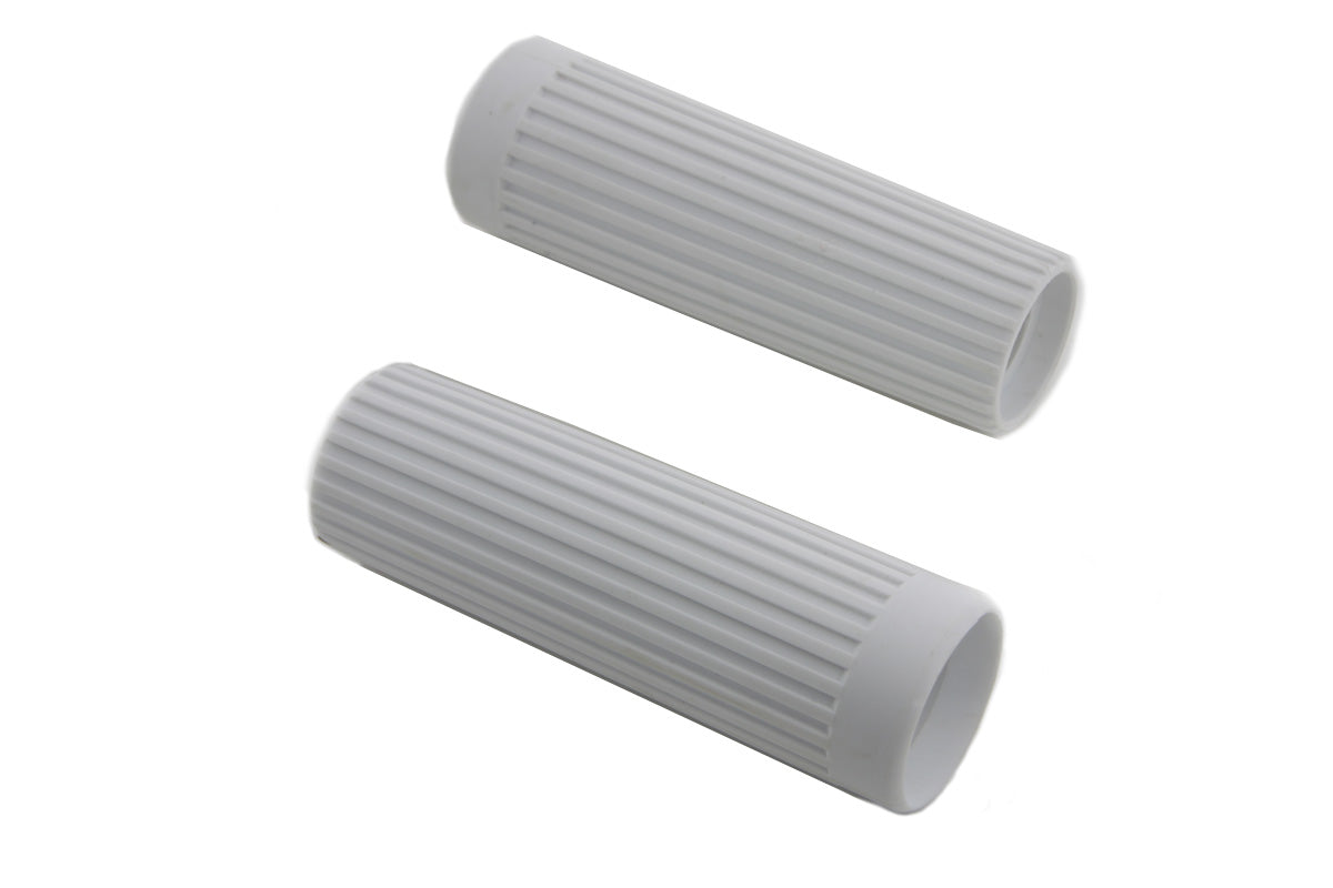 HARLEY Replica Rib Style White Grip Set fits 1962-1972 FL, 1962-1972 XL,