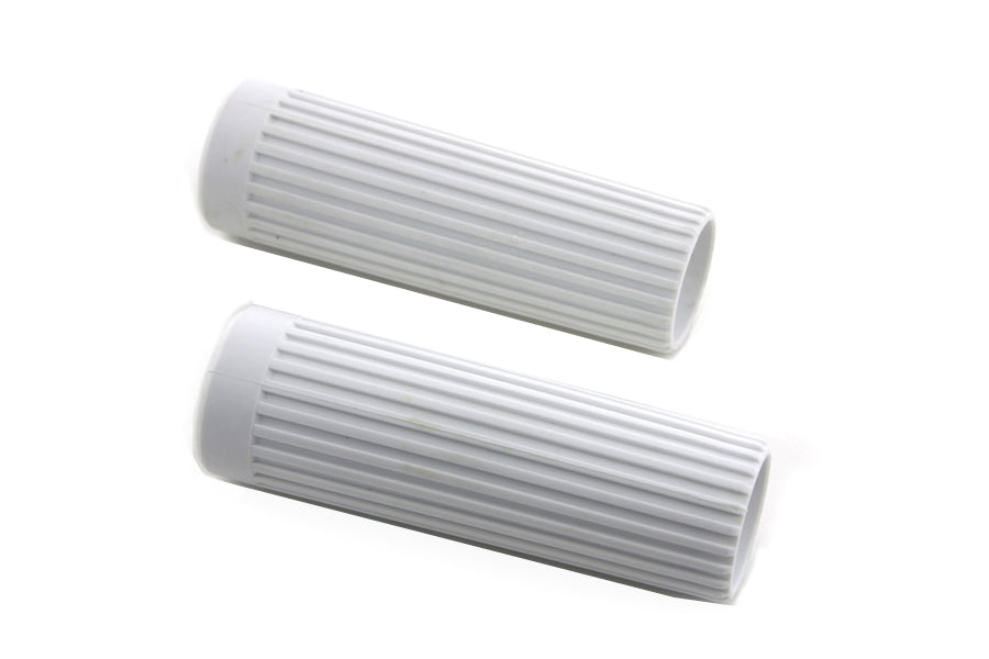 HARLEY Replica Rib Style White Grip Set fits 1962-1972 FL, 1962-1972 XL,