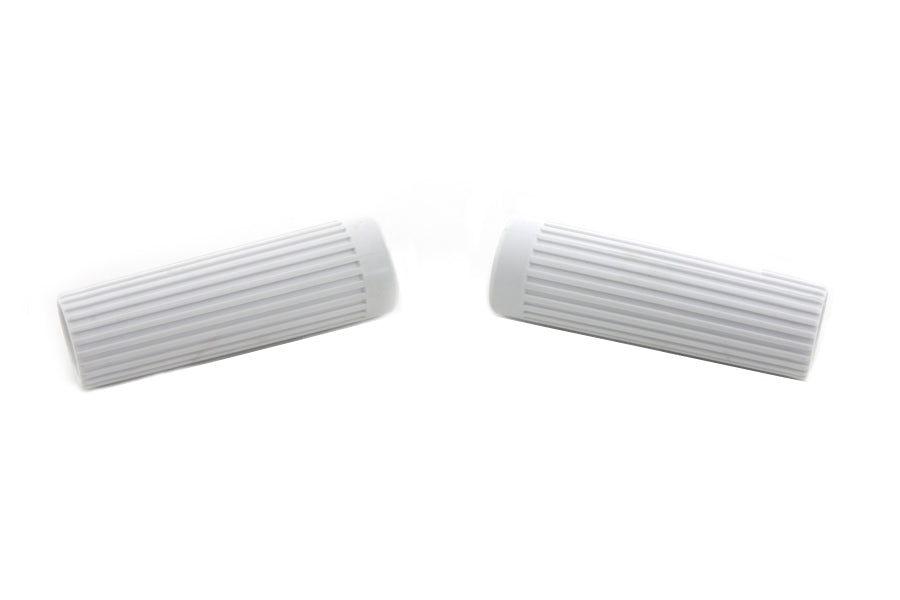 HARLEY Replica Rib Style White Grip Set fits 1962-1972 FL, 1962-1972 XL,