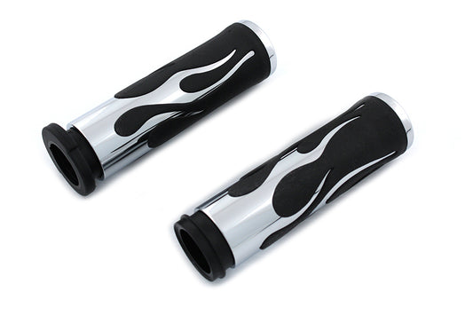 HARLEY Gasgriff-Set Throttle By Wire Flammen-Design Passend für 2008-UP FLT, 2016-2024 FLD, 2016-2024 FXST,