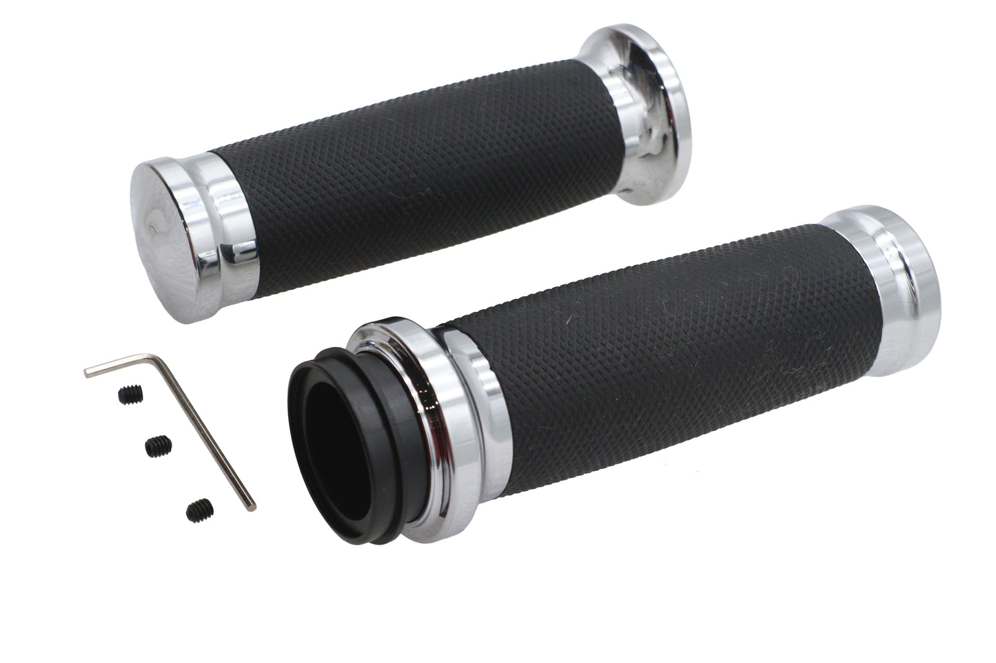 HARLEY Caliber Lenkergriffe Chrom, passend für 2008-2022 FLT,