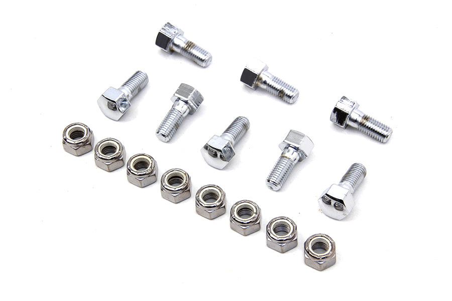 HARLEY Rear Brake Drum Bolt and Nut Kit Chrome fits 1952-1956 K, 1957-1965 XL,