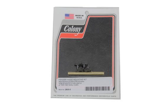 HARLEY Rear Fender Hinge Pin and Rivet Kit fits 1930-1942 G, 1930-1942 W, 1936-1940 EL, 1930-1936 V, 1941-1942 FL, 1937-1942 U,