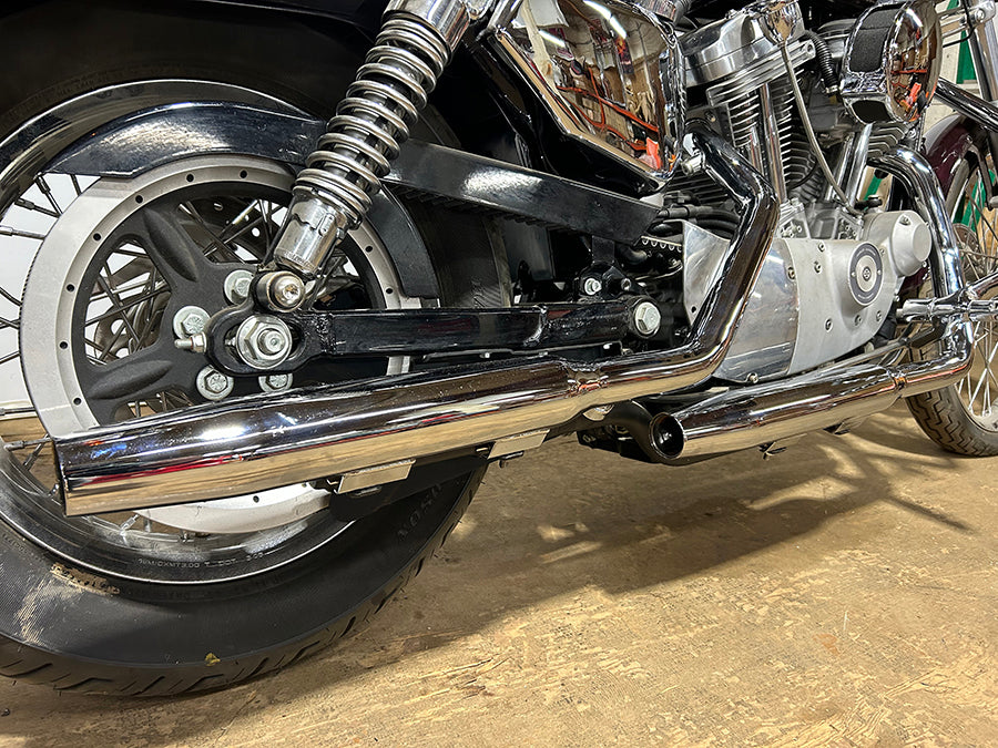 HARLEY 1-3/4 inch Tapered inchM inch Pipe Exhaust System Chrome fits 1986-2003 XL,