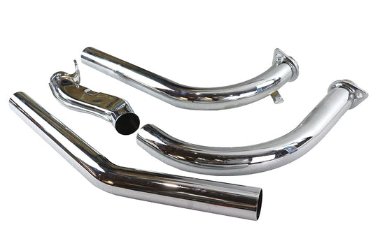 HARLEY Shovelhead Upsweep Auspuffkrümmer-Satz Chrom, passend für 1966-1969 FL,