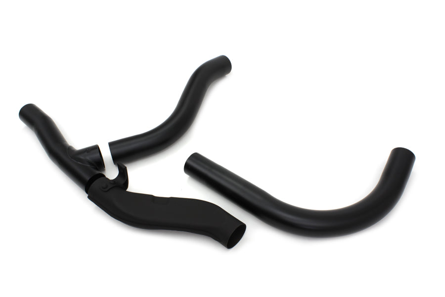HARLEY Replica 2 into 1 Exhaust Pipe Header Set Black fits 1936-1940 EL, 1941-1947 FL,