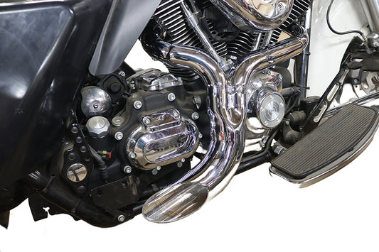 HARLEY Wyatt Gatling Ground Pounder Auspuffanlage Chrom passend für 2007-UP FLT,