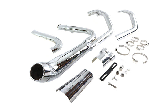 HARLEY Cyclone 1-3/4 Zoll 2-in-1 Auspuffkrümmer-Set Chrom Passend für 2007-UP FXST,