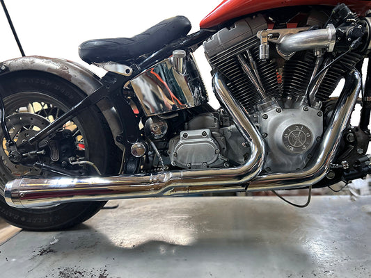 HARLEY Wyatt Gatling Holeshot Auspuffset Chrom Passend für 2006-UP FXST,