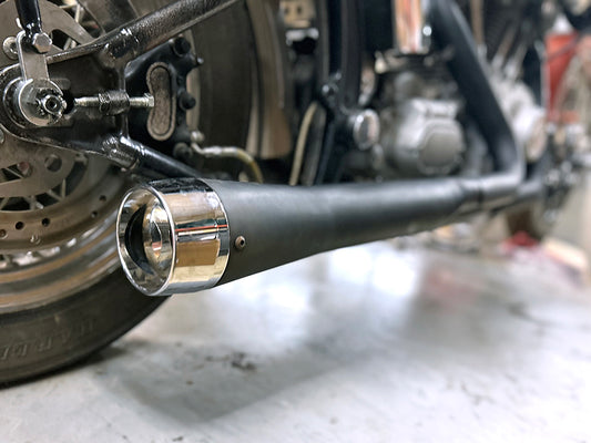 HARLEY Wyatt Gatling Holeshot Auspuffanlage Schwarz passend für 1985–2005 FXST,