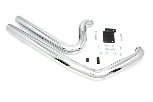 HARLEY Wyatt Gatling Maxx Shot Exhaust Drag Pipe Set Passend für 1984-2006 FXST, 1986-2006 FLST, Mit oder