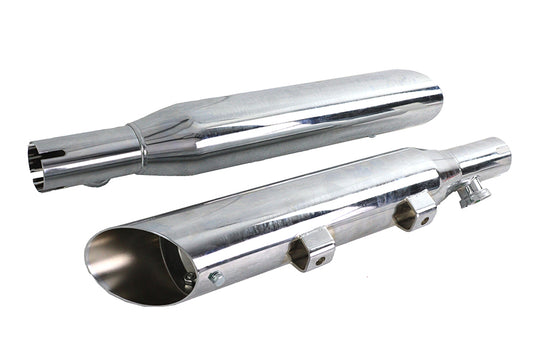 HARLEY Wyatt Gatling Down Slash Slip-On Endschalldämpfer Set Chrom passend für 2007-2013 XL,