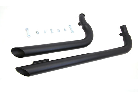 HARLEY Wyatt Gatling Auspuff Drag Pipe Set Slash Cut Schwarz Passend für 1986-2013 XL,