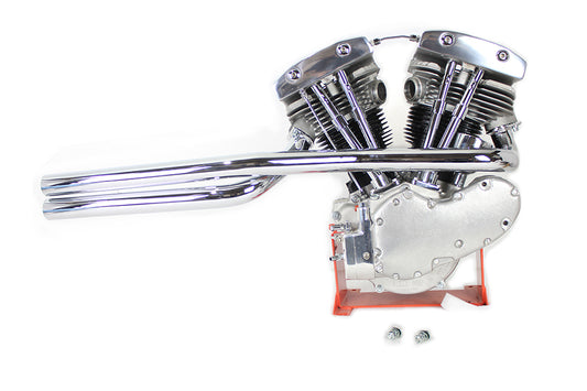 HARLEY Shovelhead Exhaust Straight Pipe Set Chrome Shotgun fits 1966-1984 FL, 1971-1984 FX,