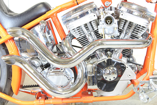 HARLEY Exhaust Drag Pipe Set Slash Cut Fits 0- Custom, application for right side drive Big Twin on