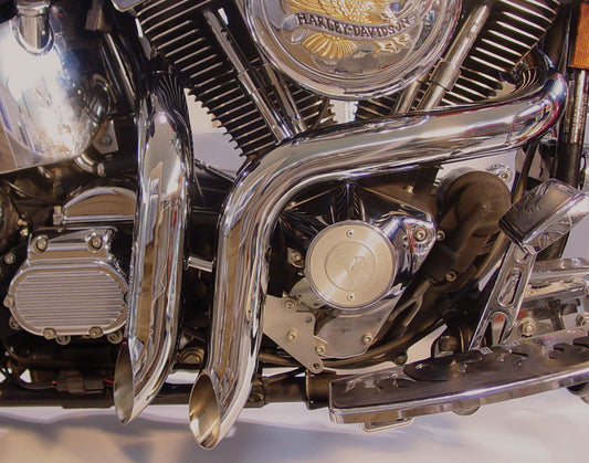 HARLEY Wyatt Gatling LAF Auspuffkrümmer-Set passend für 1986-2006 FXST,