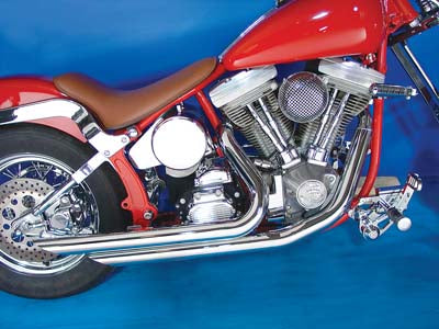 HARLEY Wyatt Gatling Auspuff Drag Pipe Set Down Slash Shorty passend für 1984-2006 FXST,