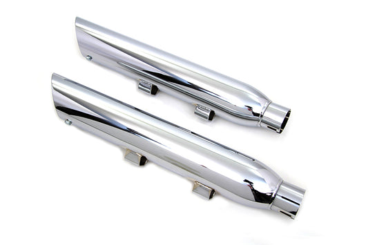 HARLEY Wyatt Gatling Chrom Slash Schalldämpfer Set passend für 2014-UP XL,