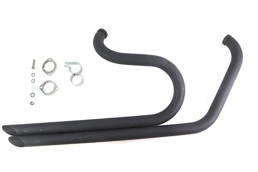 HARLEY Side By Side Drag Pipe Set Black fits 1986-2006 FXST, 1986-2006 FLST,