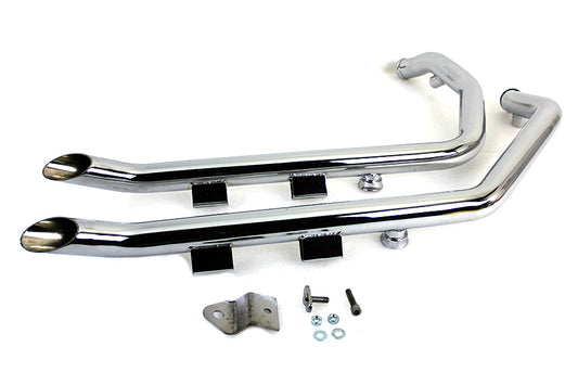 HARLEY Wyatt Gatling Auspuff Drag Pipe Set Gänsefuß-Endstücke, passend für 2007-2013 XL,