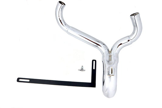 HARLEY Wyatt Gatling "Y" Auspuffkrümmer Chrom passend für 2000-2006 FXST,