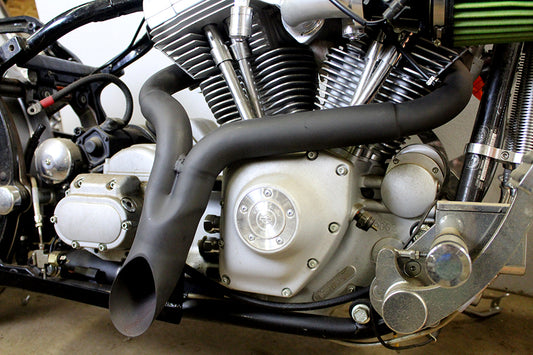 HARLEY Wyatt Gatling "Y" Auspuffkrümmer Schwarz passend für 2000-2006 FXST,