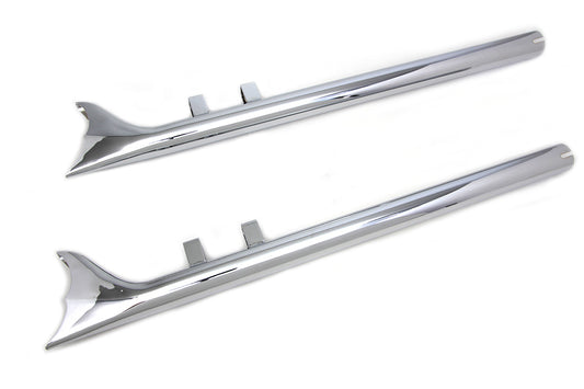 HARLEY Wyatt Gatling 32 Zoll Scalloped Fishtail Set Chrom Passend für 1995-2016 FLT,