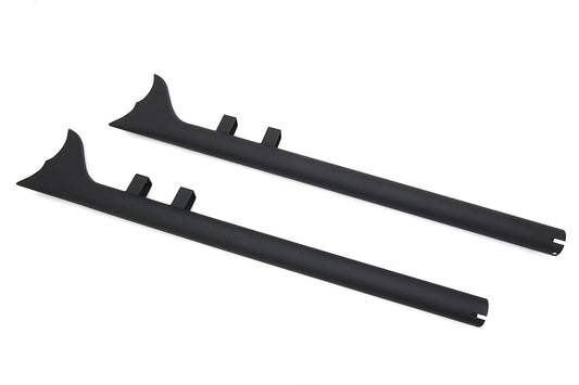 HARLEY Wyatt Gatling 32 Zoll Scalloped Fishtail Set Schwarz passend für 1995-2016 FLT,