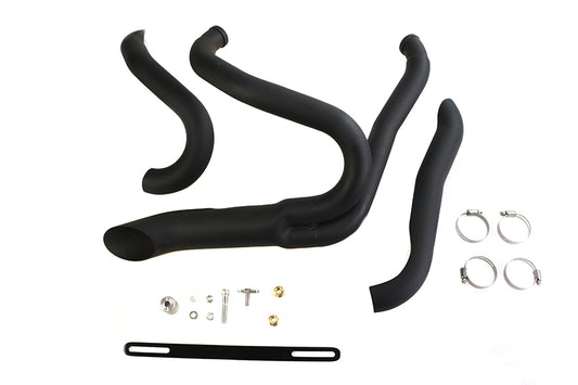 HARLEY Black Wyatt Gatling 2-in-1 Auspuffkrümmer-Kit passend für 2006-2022 FXST,