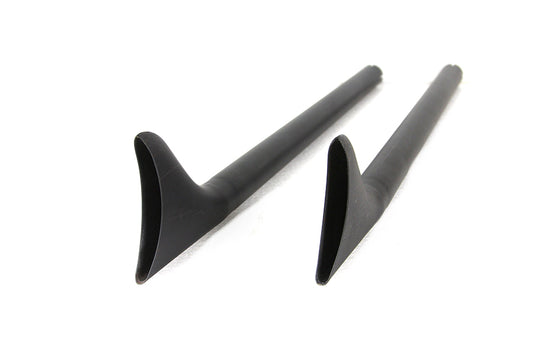 HARLEY 36 Zoll Gerade Fishtail Auspuffverlängerung Set Schwarz Passend für 0- Custom, Anwendung für 1-3/4