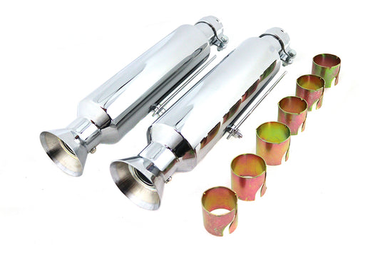 HARLEY 16 Zoll Shorty Trompeten-Auspuff-Set passend für 0- Custom, Anwendung für 1-3/4 Zoll Rohre"