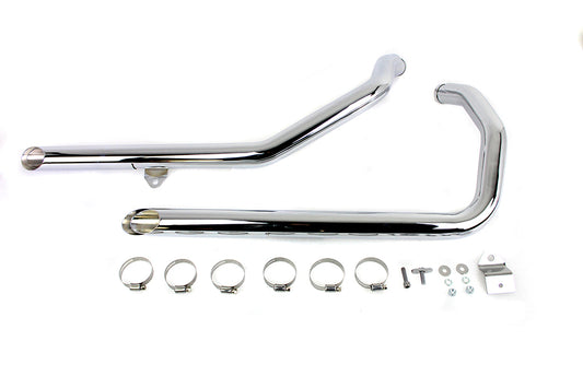 HARLEY MCM Illusion Drag Pipe Set Chrom passend für 1986-2003 XL,