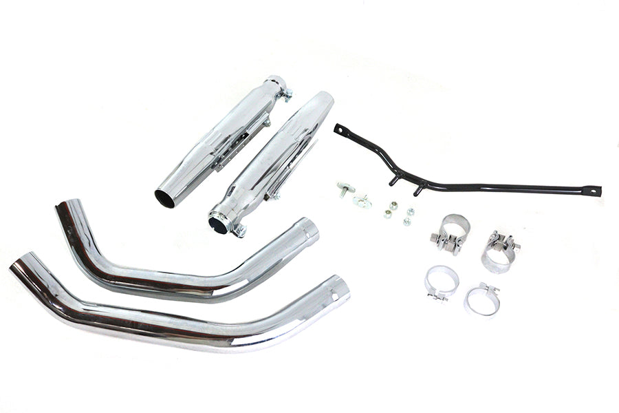HARLEY Tapered Muffler Exhaust Kit Chrome Dual Type fits 1957-1978 XLH, 1959-1978 XLCH,