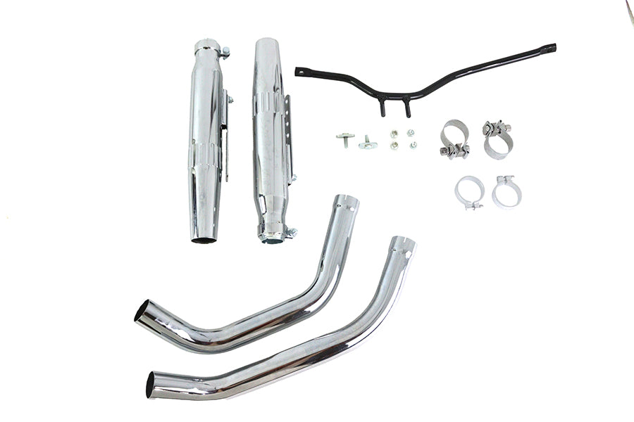 HARLEY Tapered Muffler Exhaust Kit Chrome Dual Type fits 1957-1978 XLH, 1959-1978 XLCH,