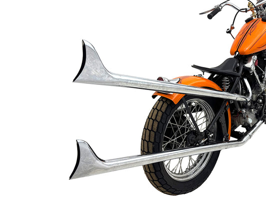 HARLEY 40 inch Straight Fishtail Exhaust Extension Set Chrome Fits 0- Custom, Application