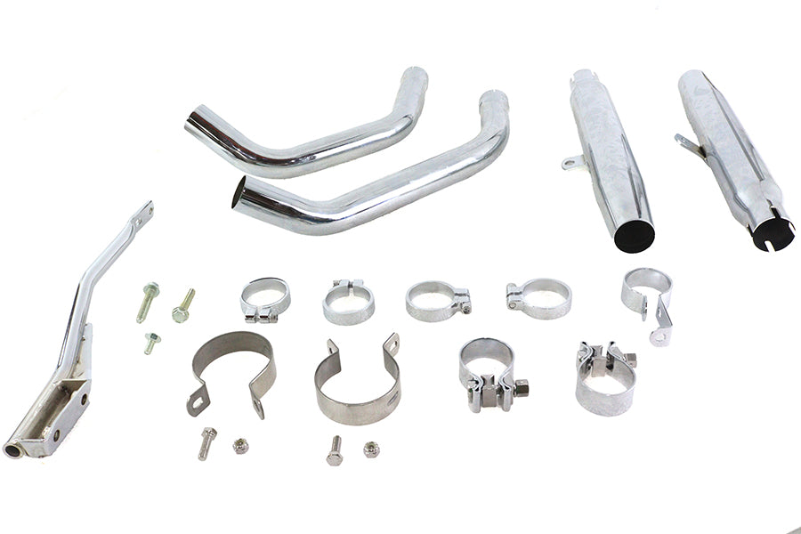 HARLEY Tapered Muffler Exhaust Kit Chrome fits 1980-1984 XL,