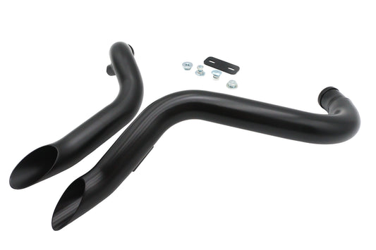 HARLEY Big Growl Auspuff Drag Pipe Short Shots Schwarz Passend für 1984-2015 FLST, 1984-2015 FXST, 1991-2