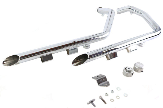 HARLEY Wyatt Gatling Auspuffanlage Drag Pipe Set Slash Cut passend für 2014-UP XL,
