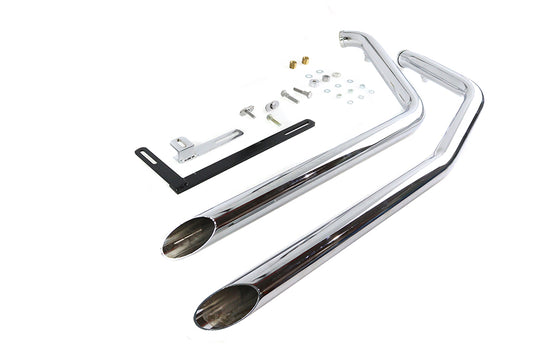 HARLEY Auspuff Drag Pipe Set passend für 2007-2017 FXST,