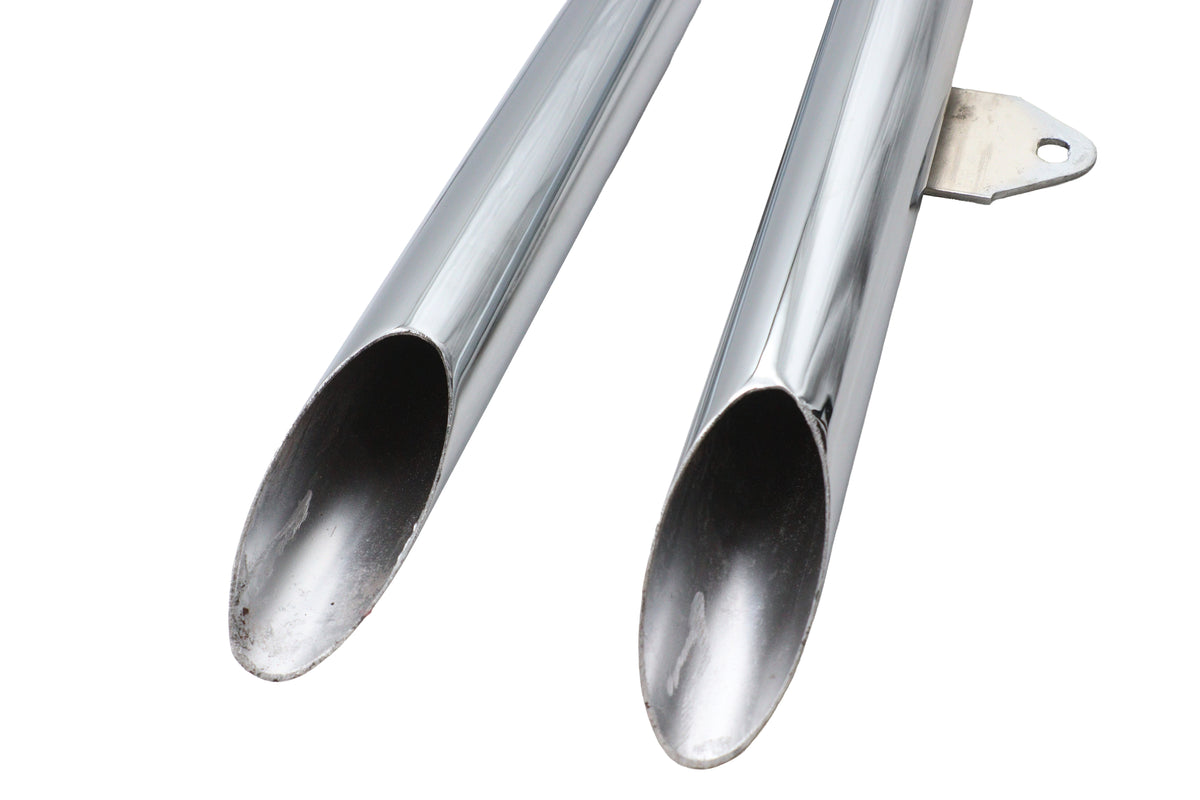 HARLEY Ultima Auspuff 1-3/4 Zoll Drag Pipe Set Slash Cut Enden Passend für 1986-2003 XL,