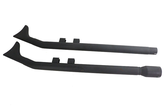HARLEY FLT Upsweep Straight Fishtail Set Schwarz passend für 2017-UP FLT,