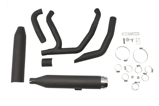HARLEY Wyatt Gatling Super Sport Auspuffanlage Schwarz Passend für 2006-UP FXST, 2006-UP FLST,