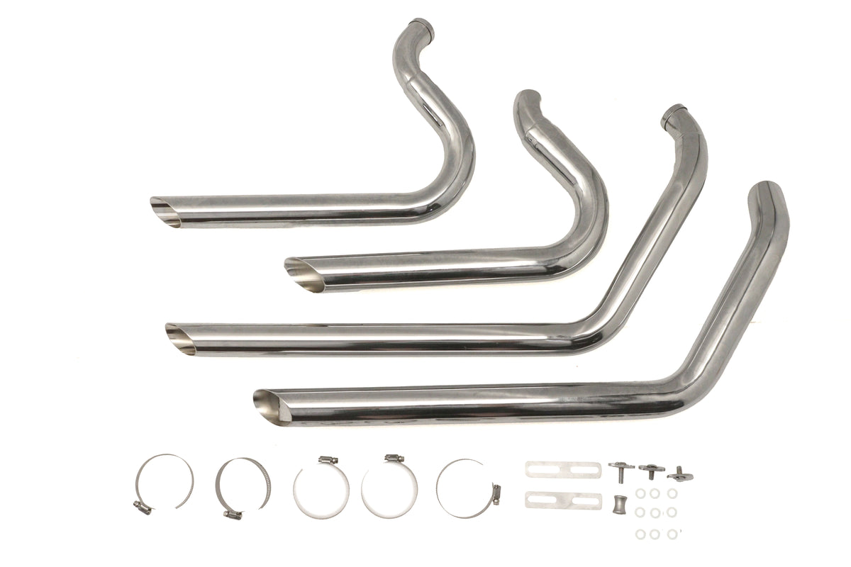 HARLEY Exhaust Drag Pipe Set Short Shots Chrome fits FXST 2007-2016