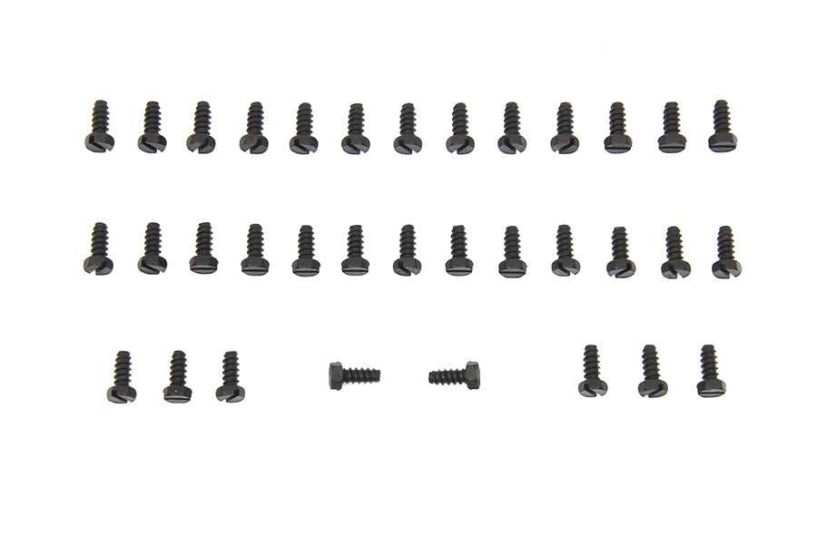 HARLEY Rocker Arm Cover Screw Kit Parkerized fits 1941-1947 FL, 1939-1940 EL,