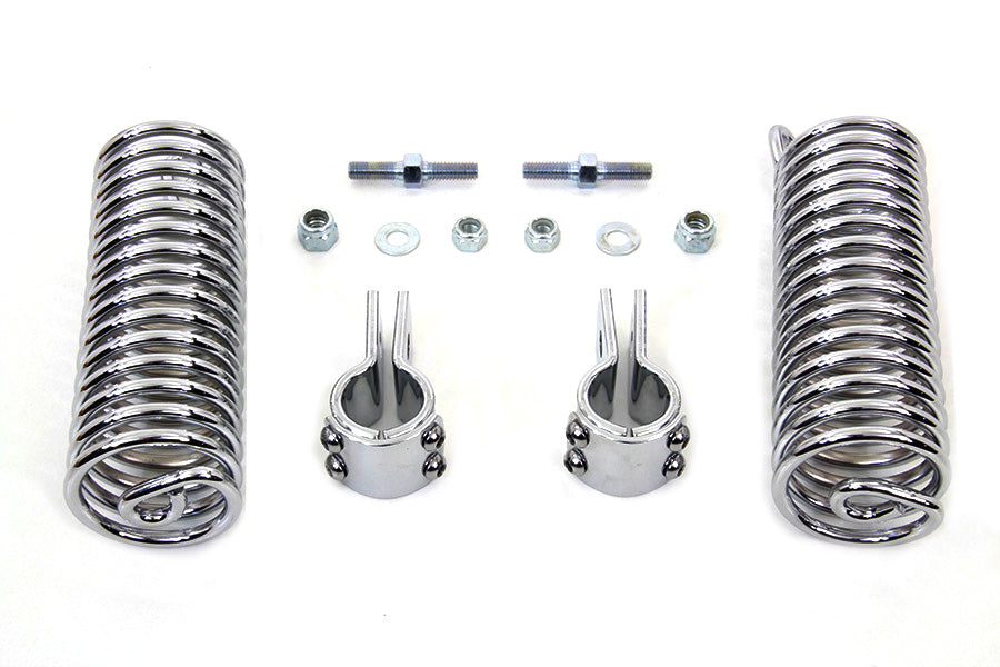 HARLEY Chrome 7 inch Seat Spring Kit fits 1936-1952 EL, 1941-1957 FL,