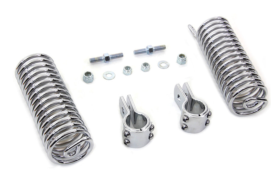 HARLEY Chrome 7 inch Seat Spring Kit fits 1936-1952 EL, 1941-1957 FL,