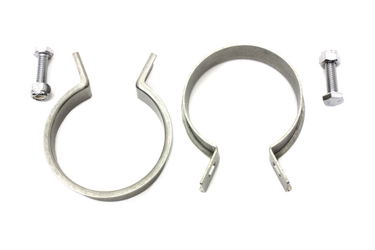 HARLEY Edelstahlauspuffschellen-Set Passend für 1948-1952 FL, 1948-1952 EL,